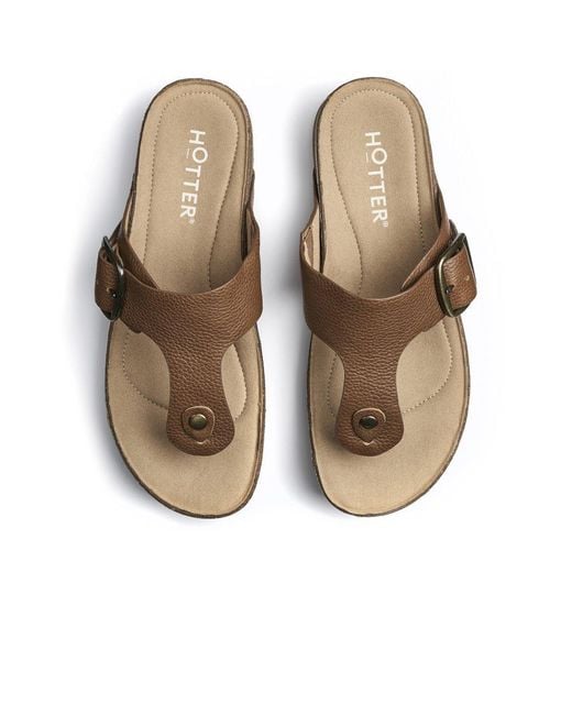 Hotter Brown Resort Wide Sandals