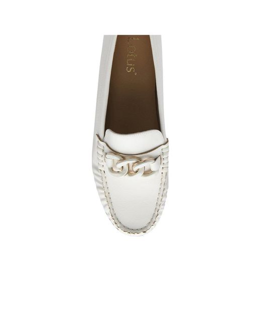 Lotus White Coma Loafers