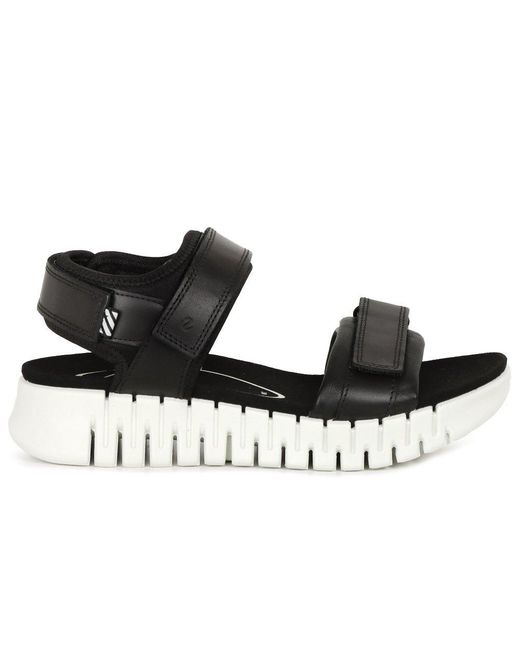 Ecco Black Gruuv Sol Sandals