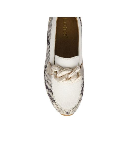 Lotus White Lorrian Loafers