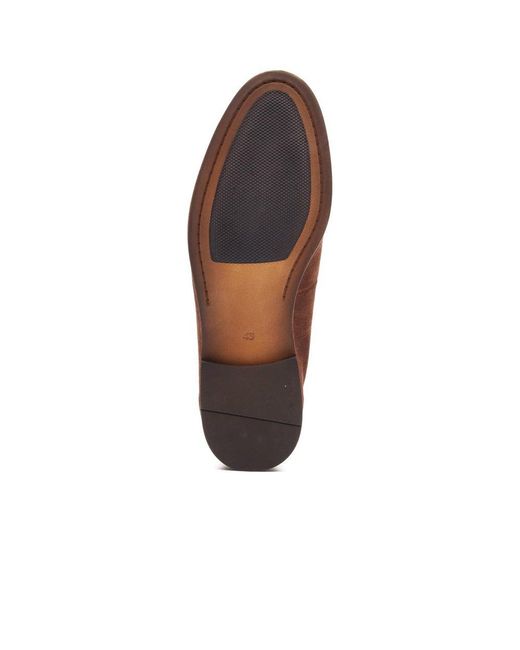 Base London Brown Flint Tassle Loafers for men