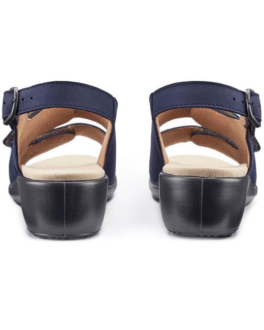 Hotter Blue Easy Ii Wide Fit Wedge Sandals