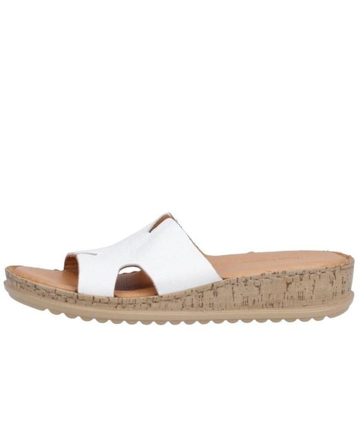 Hush Puppies White Eloise Low Wedge Sandals