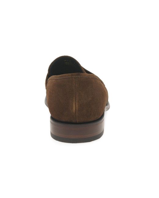 Loake Brown Wiggins Penny Loafers for men