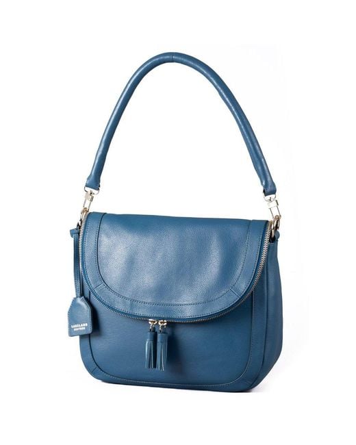 Lakeland Leather Blue Tarraby Shoulder Bag