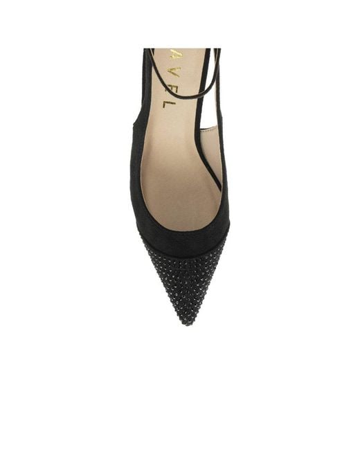 Ravel Black Catrine Slingback Court Shoes