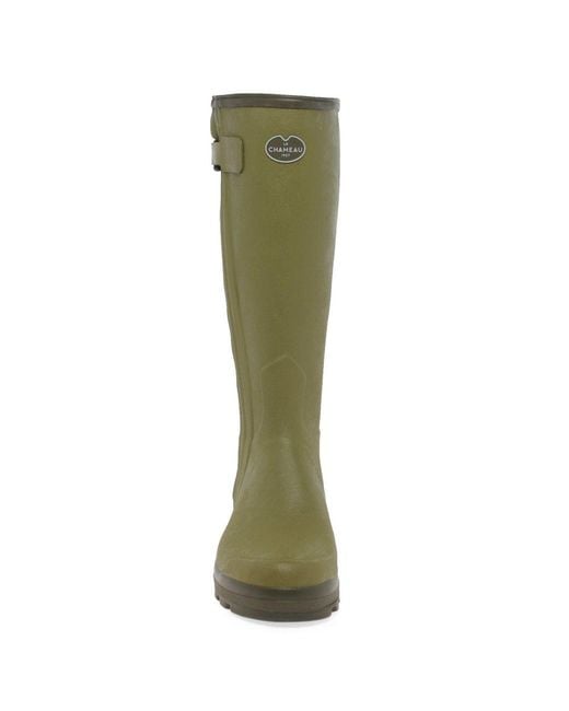 Le Chameau Green Chasseur Neo Wellingtons for men