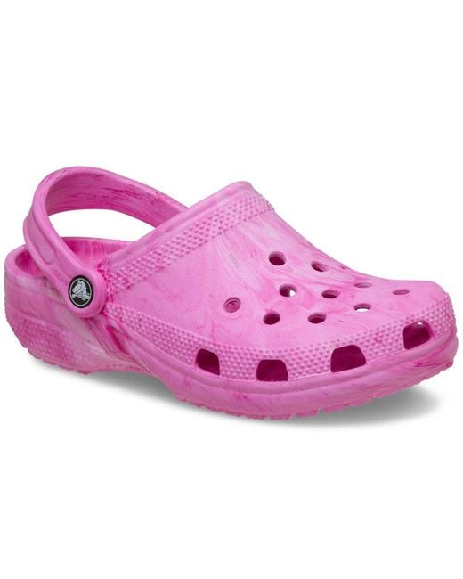 CROCSTM Pink Classic Marbled Clogs