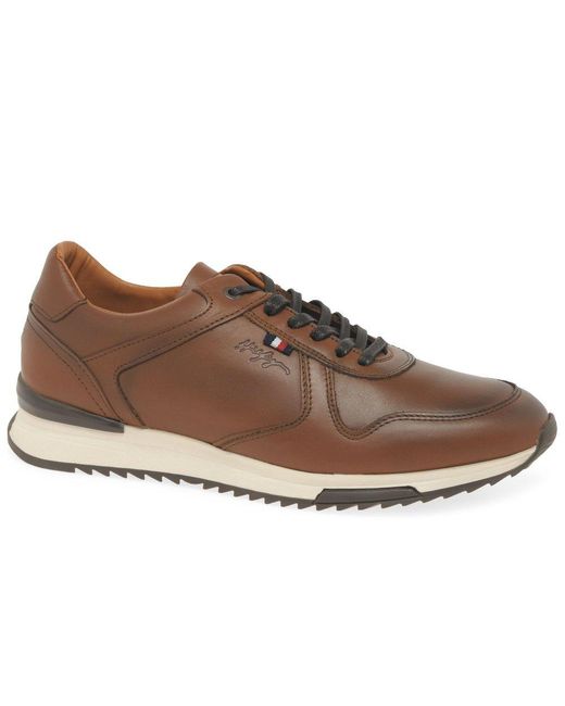 Tommy Hilfiger Runner Craft Mens Trainers in Brown for Men | Lyst Canada
