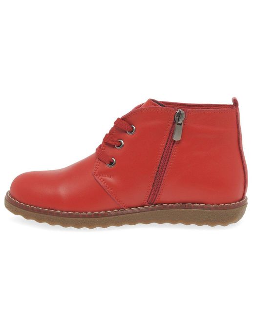 Lunar Red Clare Ankle Boots