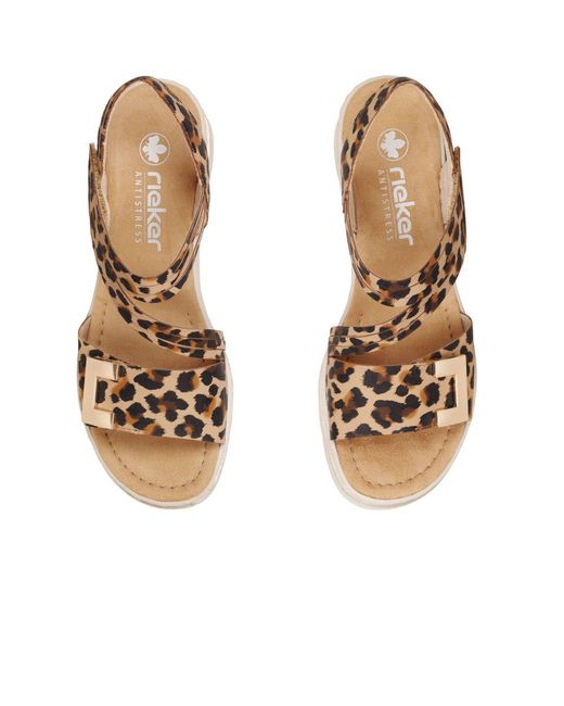 Rieker Metallic Haiti Wedge Heel Sandals
