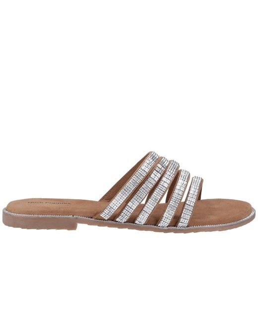 Hush Puppies Brown Paris Slide Sandals