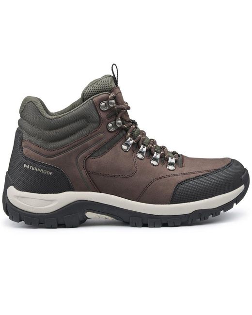 Hotter Black Mountain Wp Boots for men