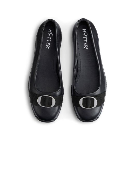Hotter Black Grace Pumps