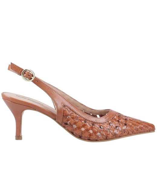 Hush Puppies Brown Dalia Kitten Slingback Court Shoes