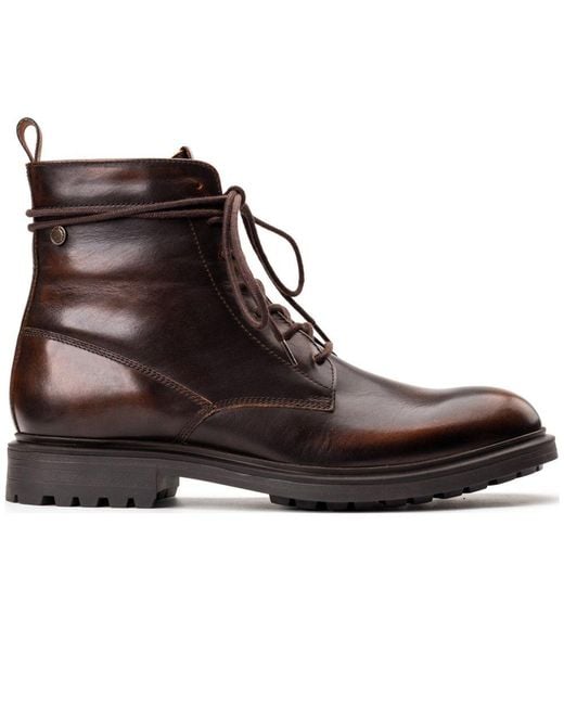Base London Brown Brunel 7 Eyelet Boot for men