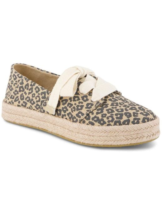 TOMS Metallic Carolina Espadrille Lace Up Shoes