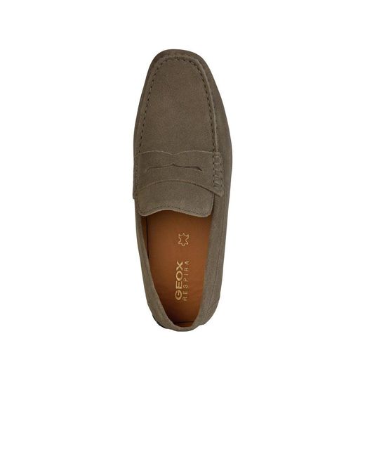 Geox Brown U Kosmopolis + Grip Moccasins for men