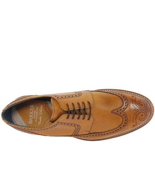 Barker Brown Men's Leather 'bailey Ii' Wing Tip Brogues for men
