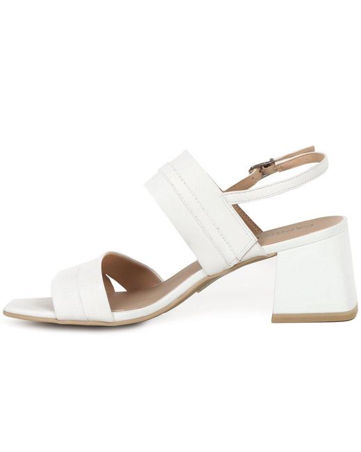 Caprice Metallic Plan Sandals Colour: Platino Met Lea