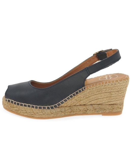 Toni Pons Blue Croacia Wedge Heel Espadrille Sandals