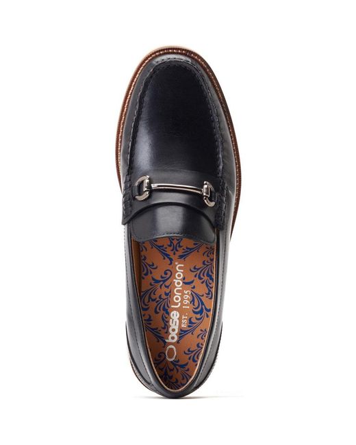 Base London Blue Madison Loafers for men