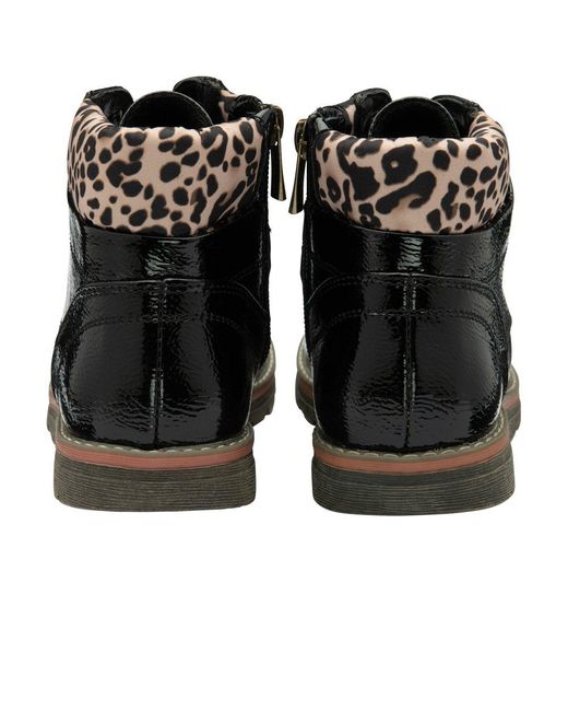 Lotus Black Lexis Ankle Boots