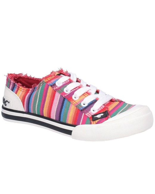 Rocket Dog Red Jazzing Eden Stripe Casual Shoes