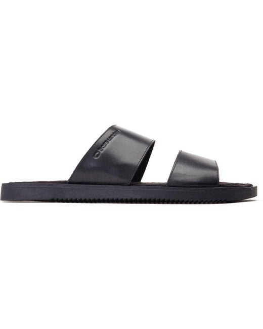 Base London Black Maven Sliders for men