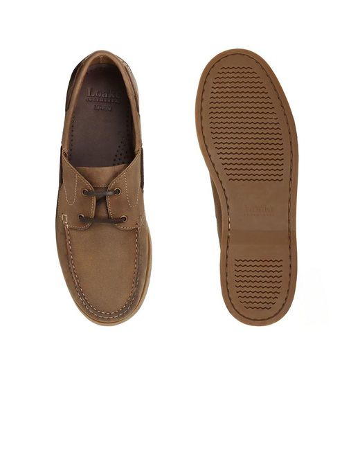 Loake Brown Padstow Boat Shoes for men