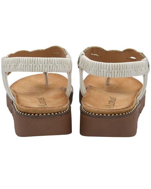 Lotus White Alcina Sandals