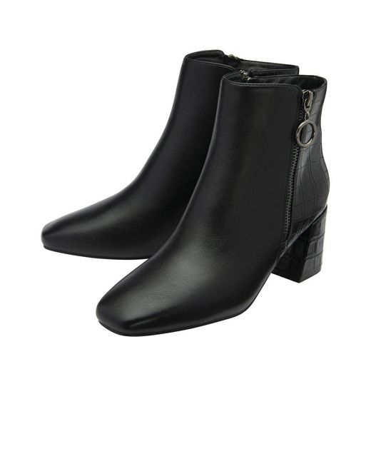 Lotus Black Michaela Ankle Boots