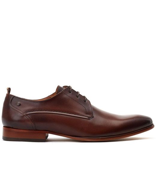 Base London Brown Gambino Xl Derby Shoes for men