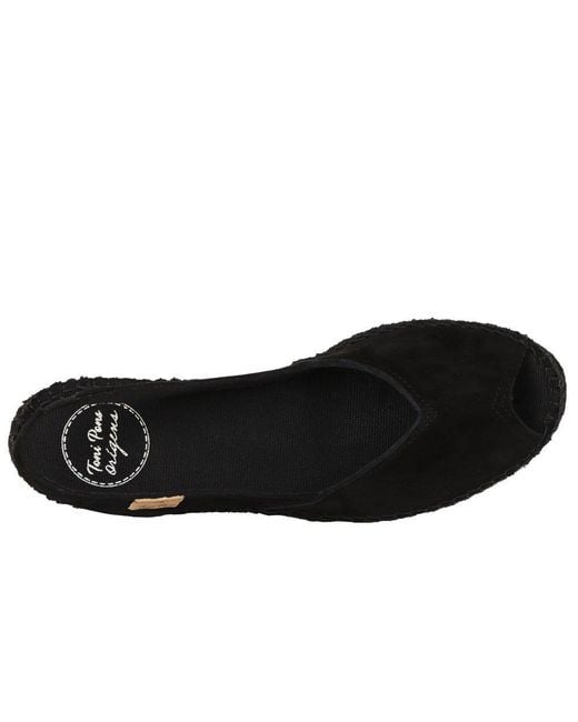 Toni Pons Black Bernia Wedge Heel Espadrilles Sandals