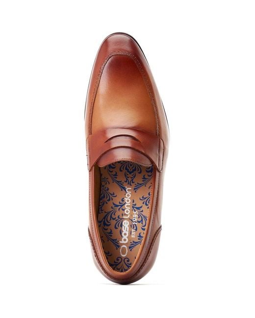Base London Brown Bruno Penny Loafer for men