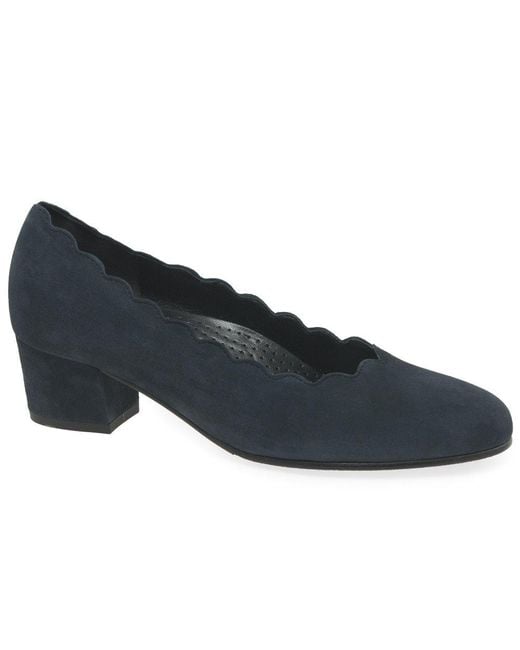 Gabor Blue Gigi Court Shoes