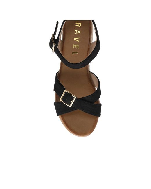 Ravel Black Eals Sandals