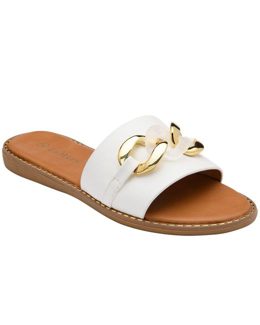 Lotus White Vida Sandals