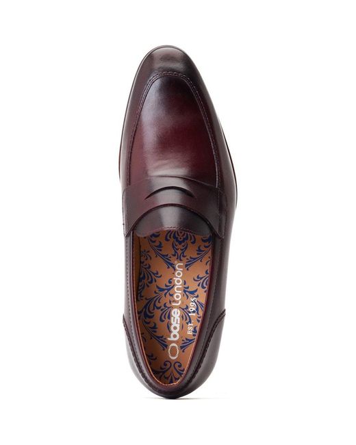 Base London Purple Bruno Penny Loafer for men