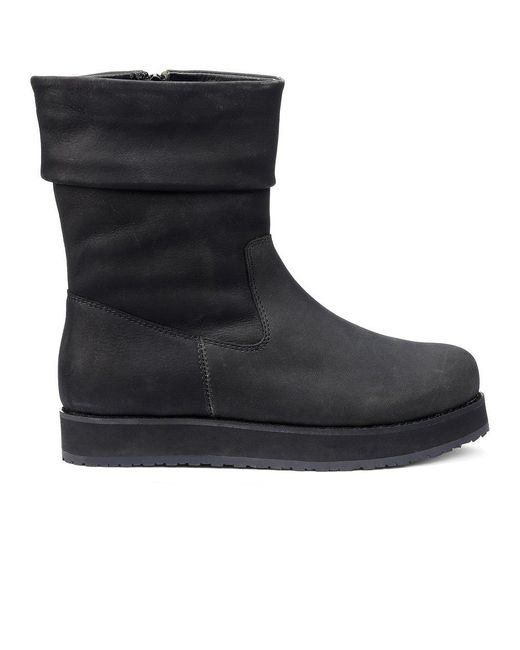 Hotter Black Rhoda Warmlined Boots