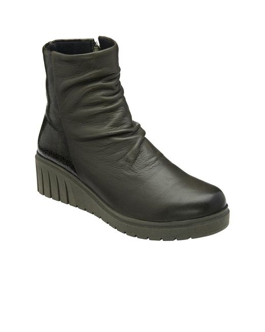 Lotus Green Adlee Ankle Boots