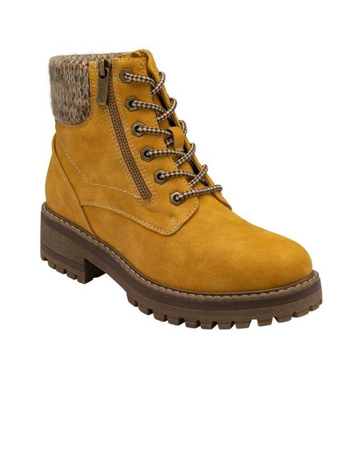 Lotus Yellow Lauryn Ankle Boots