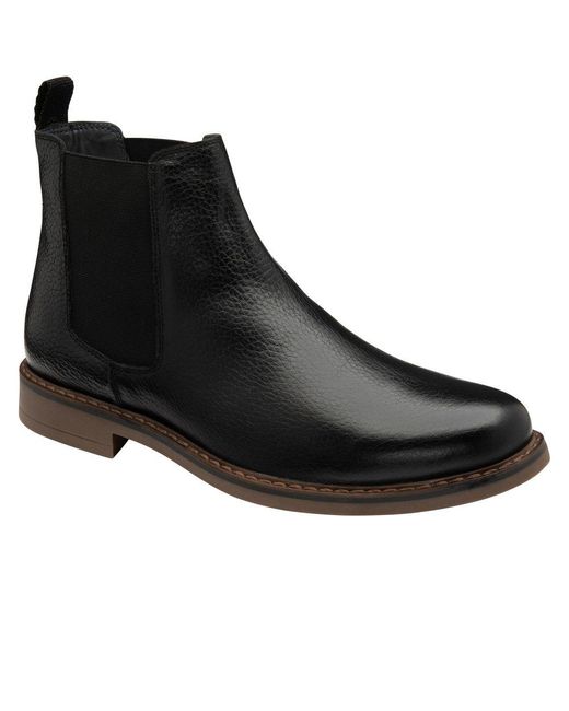 Frank Wright Black Hall Chelsea Boots for men