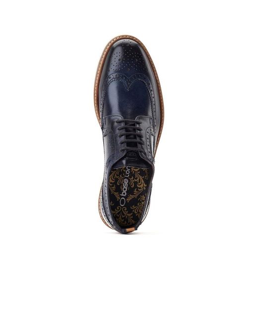 Base London Blue Sully Brogues for men