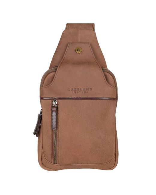 Lakeland Leather Brown Hawksdale Slingbag