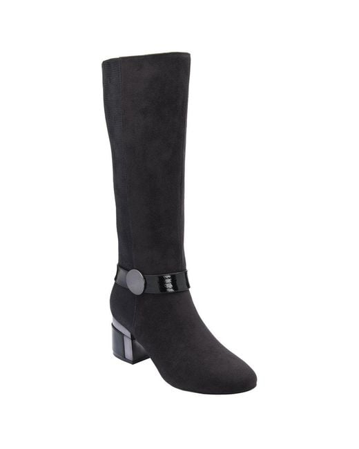 Lotus Black Solia Knee High Boots