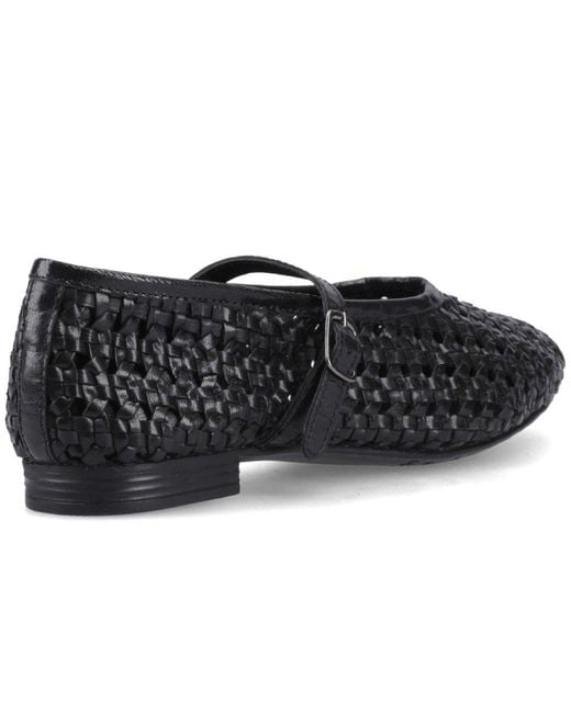 Hush Puppies Black Delaney Woven Mary Jane Shoes