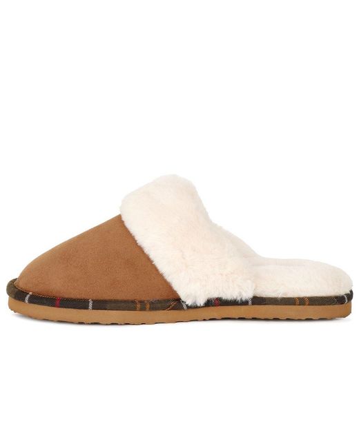 Barbour Brown Claudia Mule Slippers