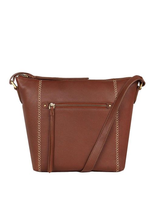Lakeland Leather Brown Castlerigg Crossbody Bag