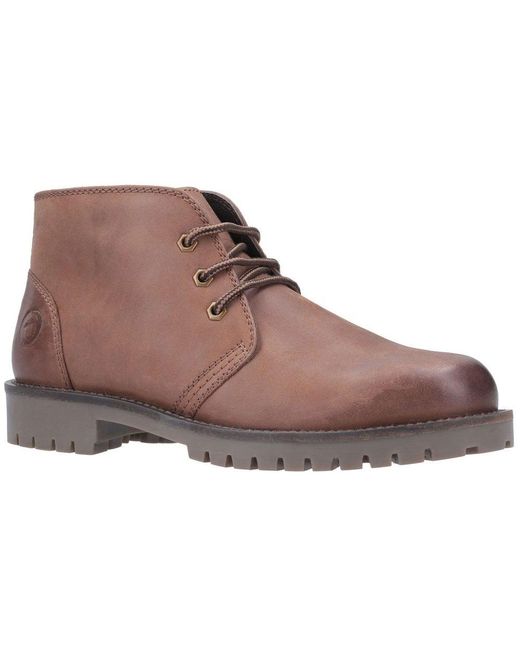 Cotswold Brown Stroud Lace Up Boots for men